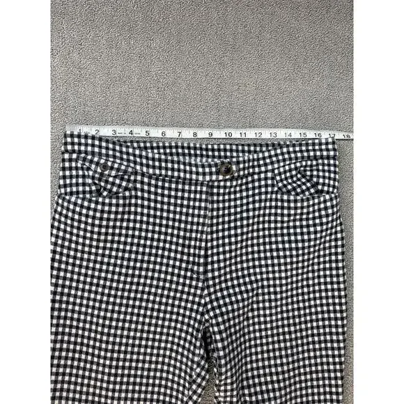 by Anthropologie Trouser Pant Capri The Essential Crop Flare Gingham Check 12 - Picture 5 of 10